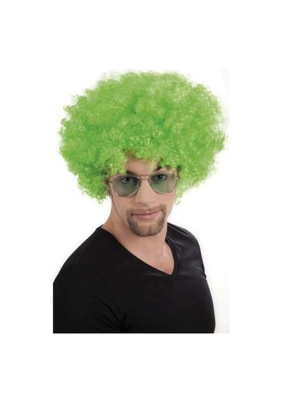 Kıvırcık Yeşil Afro Peruk 120 Gram Parti Kostümü