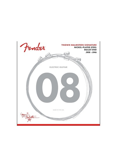 Fender 0733250600 Yngwie Malmsteen Signature Elektro Gitar Teli 08-46 Yngwie Malmsteen Özel Ölçüleri Hızlı Solo Ve Derin Bendler İçin