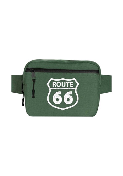 Route66 Logo Yeşil Bel Çantası