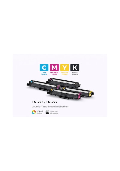 Brother Uyumlu Tn-277 Cmyk Takım Yüksek Kapasiteli Uyumlu Toner