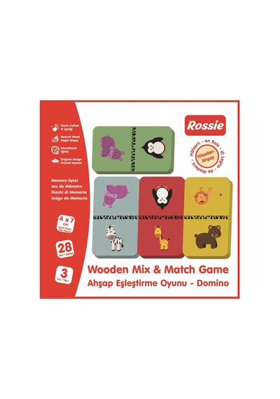 Rossie Ahşap Eşleştirme Oyunu - Domino Game