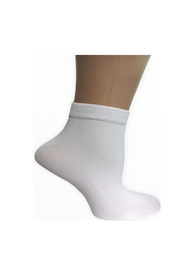 12 Adet Beyaz Renk Mikro 50 Soft Soket Çorap Beyaz