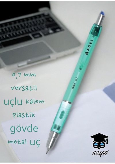 0,7 Mm Versatil Uçlu Kalem Plastik Gövde Metal Uç Yeşil
