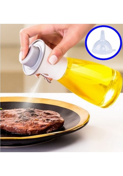 220 Ml Çok Amaçlı Spreyli Cam Şişe Yağdanlık Sosluk Sirke Şişesi Cam Şişe Beyaz Diğer