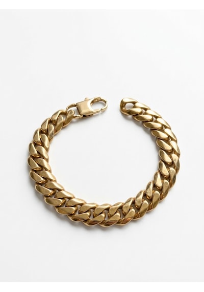 Erkek 12 Mm Çelik Bileklik Gold
