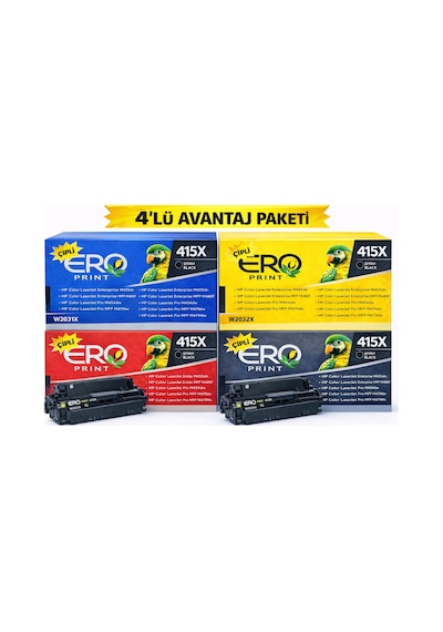 Hp Color Laserjet Pro Mfp M479fdw Uyumlu  Toner - Yüksek Kapasiteli 4 Renk Çipli Uyumlu  Toner