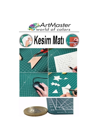 A3 Kesim Matı Ve Kretuar Seti 1 Adet 30x45 Cm Çift Taraflı Çizim Matı Kesim Tablası Kesim Altlığı Kesme Madı Proje