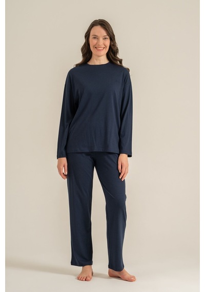 Pierre Cardin Kadın Lacivert Uzun Kol Pijama Takım Pc9304-s-v2 Pc9304-s-v2