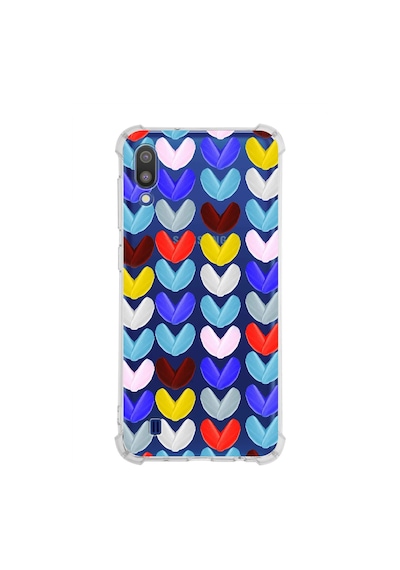 Prinrify Samsung Galaxy M10 Uyumlu Water Color 1 Baskılı Şeffaf Köşe Korumalı Antişok Kılıf