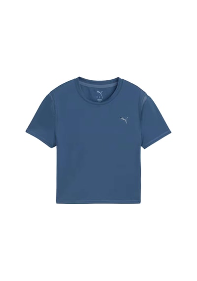 Puma Puma W Puma Shape Baby Tee Kadın Mavi Koşu Tişört 1024 Lacivert