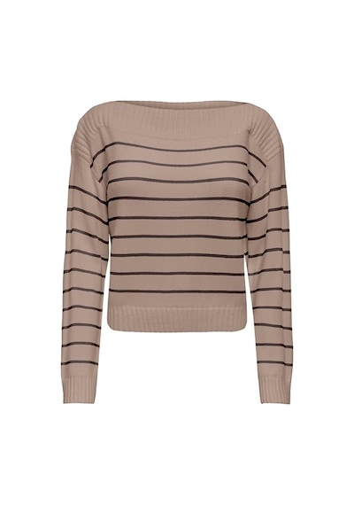 Only Onlkatia Ls Kayık Yaka Kadın Triko 15374823 Kahverengi
