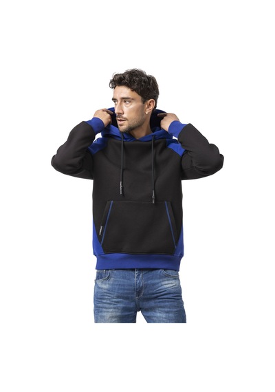 Cipo & Baxx Cl591 Erkek Hoodie Sweatjacket Fermuarlı, Kapüşonlu, Modern Baskılı Sweatshirt Siyah