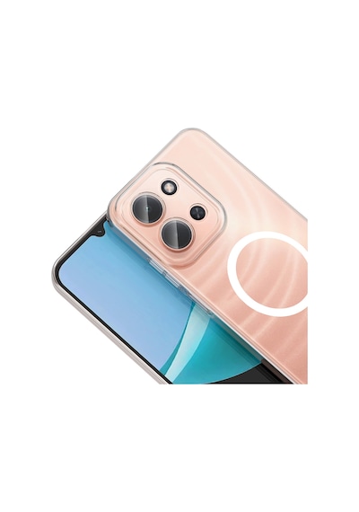 Redmi 15c Kamera Korumalı M-safe Şarj Özellikli Şeffaf Mkst London Silikon Kapak - Şeffaf Şeffaf