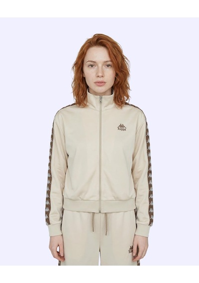 Kappa 222 Banda Alber Full Zip Kadın Bej Regular Fermuarlı Eşofman Üstü