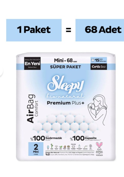 Bezos Premium Plus Airbag Comfort Bebek Bezi 2 Beden 68 Adet Dfnbez Standart