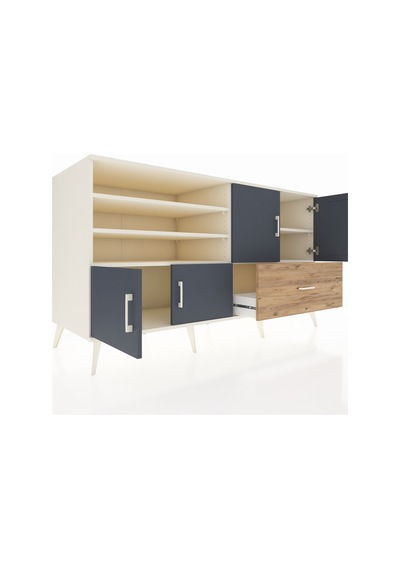 Kronos Konsol 5 Raflı Tek Çekmeceli 4 Kapaklı 176x59x99 Aytaşı-an Aytaşı-antrasit/çam Kronos Konsol 5 Raflı Tek Çekmeceli 4 Kapaklı 176x59x99 Aytaşı-an Aytaşı-antrasit/çam