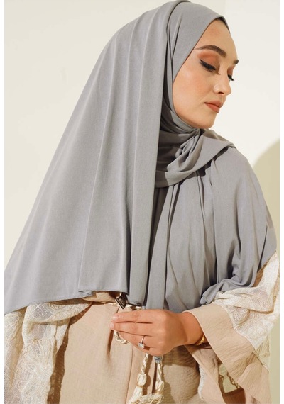 Ardün Hijab Gri Luxury Penye Şal Gri - 665602232 Gri