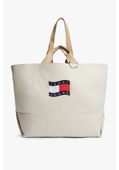 Tommy Hilfiger Tjw Wave Flag Orta Boy Kadın Bej Tote Çanta-15717