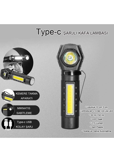 Şarjlı Mıktanıslı Kafa Lambası Wt-621 Açık Kırmızı