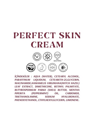 Niasinamid & Retinol & Hyaluronik Asit Içeren Yüz Kremi - Perfect Skin Cream