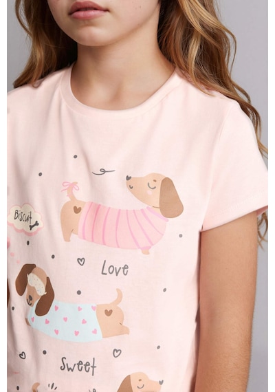Defacto Regular Fıt 2li Açık Pembe Pijama Takımı Kız Çocuk H0150a826sppn114 Pembe-pn114