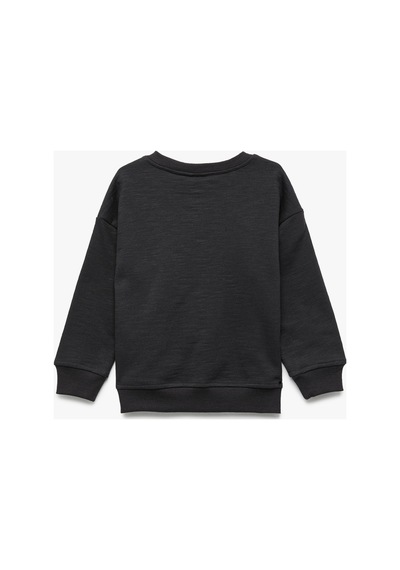Koton Erkek Bebek Uzun Kollu Bisiklet Yaka Pamuklu Baskılı Sweatshirt Antrasit