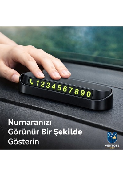 Fosforlu Aç-kapa Araç Numaratörü Park Telefon Numarası Gösterge Aparatı