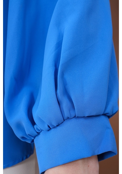 Rima Elegance Bağlamalı Bluz Mavi