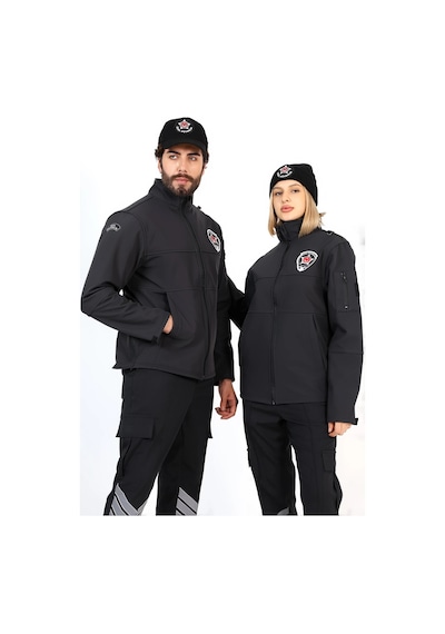Yeni Tip Güvenlik Soft Shell Mont Siyah