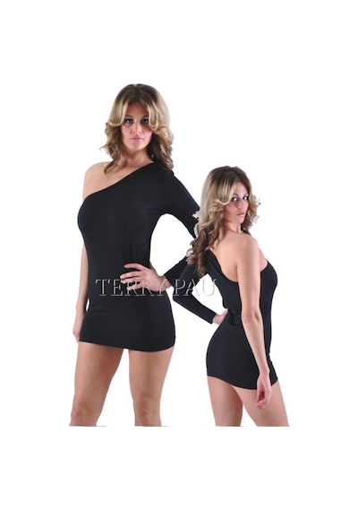 Asimetrik Kesim Elbise - Vbah-865819 Çok Renkli