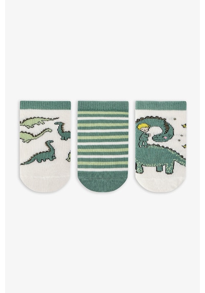 Penti Renkli Erkek Çocuk Sleepasaurus 3'lü Patik Çorap