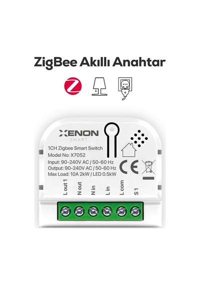 Zigbee Akıllı Tekli Anahtar Işık Şalteri Röle Modülü Mobil Uygulama Denetimli Tuya Uyumlu Google Home/alexa Dest Genel