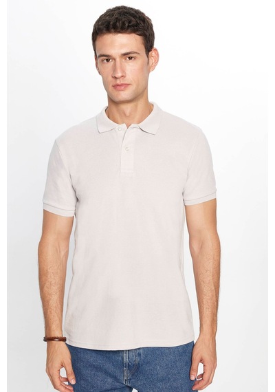 Tudors Erkek Regular Fit Klasik Kesim %100 Pamuk Düz Pike Gri Polo Yaka Tişört-33019 Gri