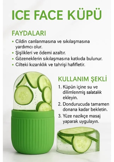 Ice Roller Buz Silindiri Terapi Etkili Yüz Masaj Ve Cilt Bakım Aleti 5615