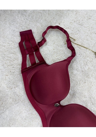 Le Jardin Marilyn Soft Cup Balenli Desteksiz Büyük Beden Sütyen - Bordo