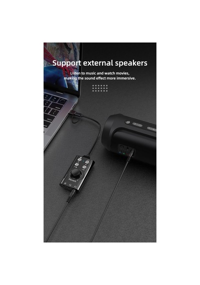 Cr67 Usb / Type-c Harici Ses Kartı 7.1 Gaming Audio Mixer, Reverb Efektli Yayıncı Ve Mikrofon Mikseri
