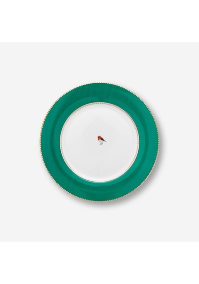 Yeşil Porselen Yemek Tabağı 26,5 Cm