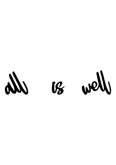 All Is Well Duvar Yazısı Ahşap Duvar Tablosu Dekoratif Duvar Süsü (512425249)