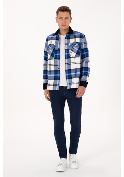 U.s. Polo Assn. Erkek Lacivert Gömlek Desenli 50308257-vr033 Lacivert
