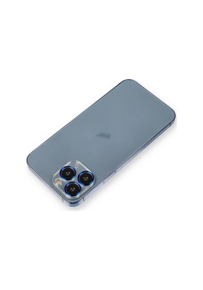 İphone 11 Pro Max Metal Kamera Lens Koruma Cam - Mavi