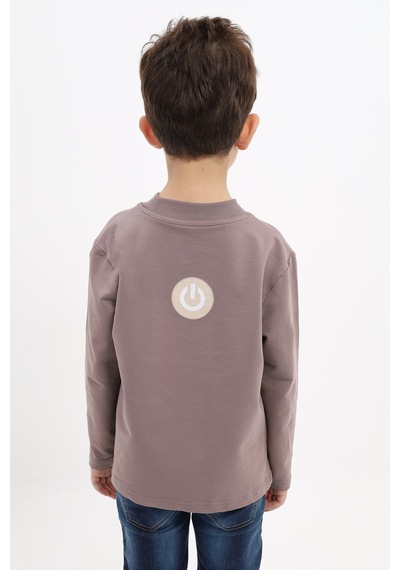 Toontoy Kids Toontoy Erkek Çocuk Baskılı Sweatshirt Acı Kahverengi