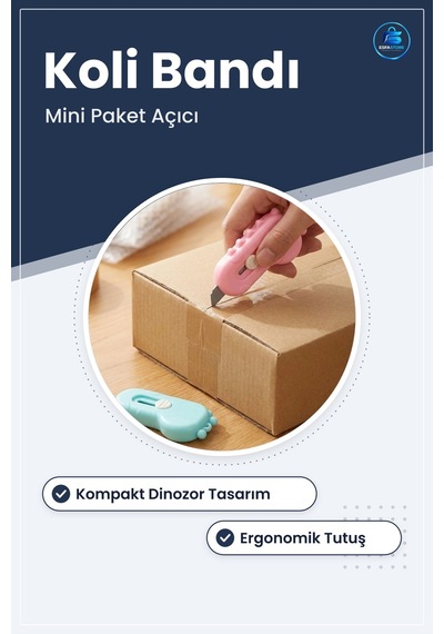 Dinozor Tasarımlı Mini Makas Ve Falçata Seti Pratik Kargo Paket A
