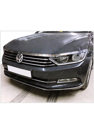 Vw Passat B8 Krom Kaput Üstü Çıta Far Kaşı 3 Prç 2014-2019 Arası