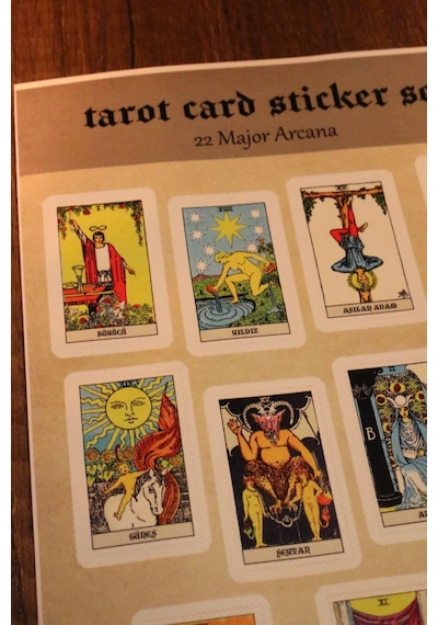 Tarot Büyük Arkana Sticker Set 11li Diğer