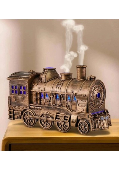 Tren Şeklinde Buharlı Oda Ha Nemlendirici Işık Buhar Makinesi Kumandalı