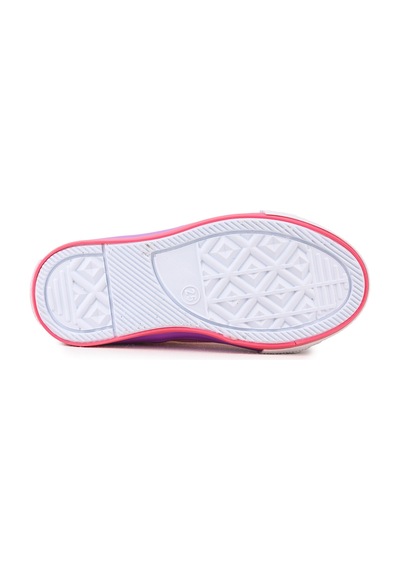 Kiko Kids Tinna Bağcıklı Kız Bebek Boğazlı Keten Spor Ayakkabı Pembe