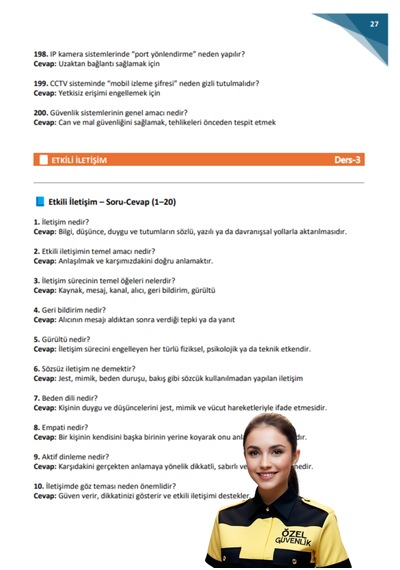 Özel Güvenlik Sınavı Soru-cevap Kitabı Soru Cevapla Konu Anlatım