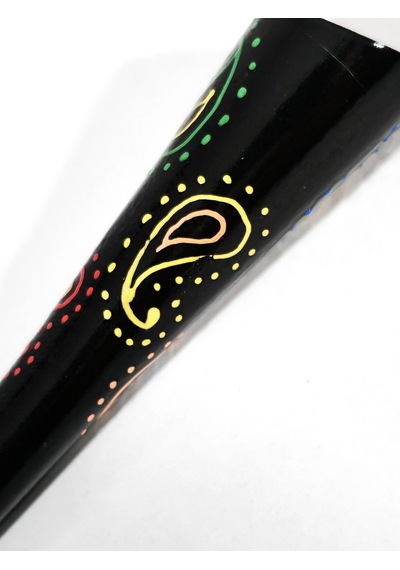 Etnik Esintili Renkli Paisley Desenli Kokonat Saç Çubuğu Çok Renkli