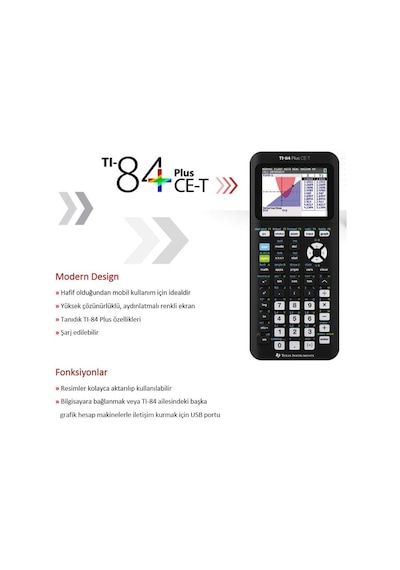 Texas Instruments Texas Ins. Tı-84 Plus Ce-t Python Edition Grafik Hesap Makinesi Çok Renkli