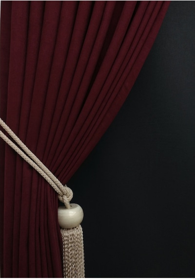Evdepo Home Bordo Fon Perde Tek Kanat (540493090) Bordo